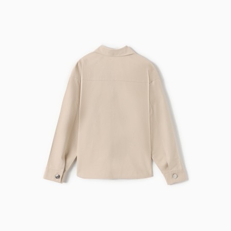 Children's shirt minku: jeans collection, beige color, height 98 cm-12