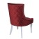 Chair "Marzio", velor fabric, Molding Nickel, support of the white array, Berry's color