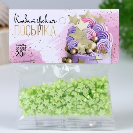 Confectionery Sprinking "Make a desire", green, 20 g-1