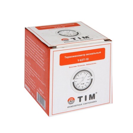 Thermomanometer TIM Y-63T-10, axial, DC 63 mm, 10 bar, 120 ° C-3