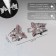 Cardigan clamp "Butterflies", pink color in silver