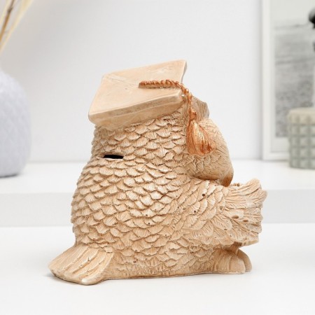 Piggne "Scientific Owl" ivory, 18x16x18cm-2