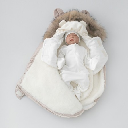 Set for discharge Winter Kinderlitto "New Orsetto", 5 items, height 56-62 cm, cappuccino color-2