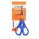 Office scissors 15 cm, plastic handles with rubber inserts, mix