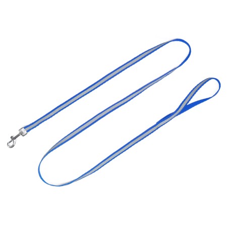 A set with a reflective tape, a collar 120 x 1 cm, OG 26-40 cm, blue-8
