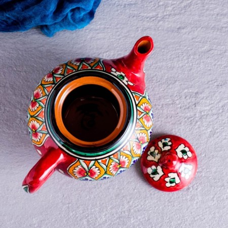 Rishtan ceramics "Patterns", 1000 ml, red-2
