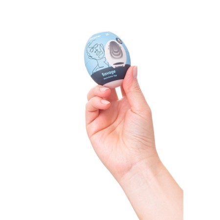 Unrealistic Satiffyer Egg Single (Savage), TPE, Blue Color.-3