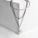 Pendant on the lace "chain" exclusive, sunset, white color in gold, 42 cm