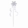 Carnival rod "snowflake", color silver