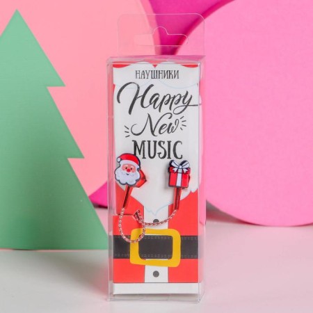 New Year's, wired headphones "Happy New Music", 1.2 m-2