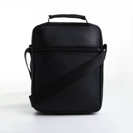 Male bag on lightning, long belt, black color-3