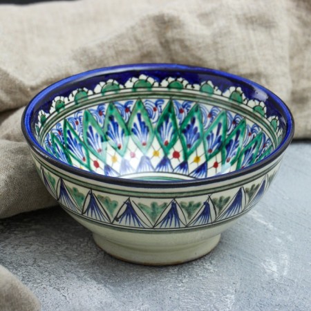 Rishtan ceramics "Patterns" 15 cm, small, mix-3