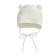 A cap on ties with pompons Children's Amarobaby Pure Love Pompony, with lining, size 42-44 cm, milk color