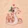 Trure -colored towel "Sweet snake" 30x60 cm, 100% cotton, 340 g/m2