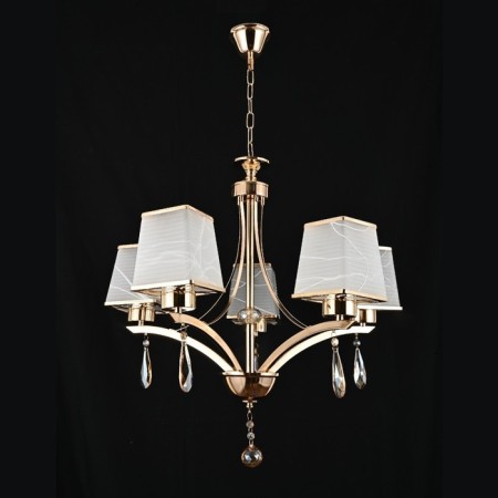 Lamp Ceiling Economy light 13156/5FGD WT, 5x60W, E27, 104x60x60 cm, gold color