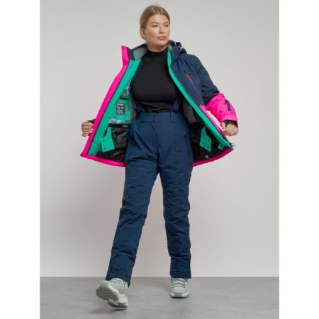Ski jacket women's winter, size 46, pink color-10
