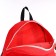 A backpack with a zipper, external pocket, pink color