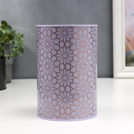 Piggy bank Metal Bank "Golden Patterns on White" MIX 15x10x10 cm-1