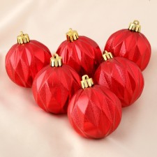 Set of balls plastic D-6 cm, 6 pcs 