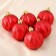 Set of balls plastic D-6 cm, 6 pcs "Illusion" red