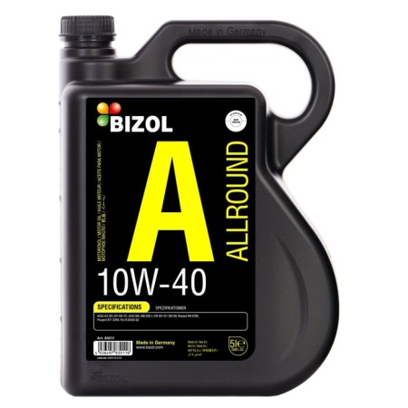 Motor oil Bizol Allround 10W-40 SN A3/B4 MA2, NS Synthetic, 5 liters