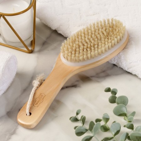 Branch brush made of natural bristles, with a handle, smooth-5
