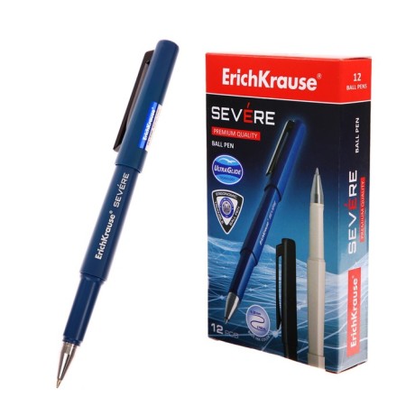 Ballic handle Erichkrause Severe, Ultra Glide Technology, Node 0.7 mm, blue ink, Troundwoman Soft-Touch, Super-Mirled Letter-5