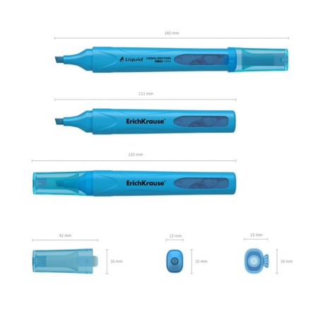 Erichkrause Liquid Visioline V-14 Neon, 0.6-4.0 mm, water-based liquid in-based liquid inlets, blue-1