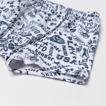 Kit (T -shirt, boxers) for a boy, white color/inscriptions, height 92 cm-2