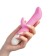 Vibrator with a clitoral stimulant, 19x3.5 cm, pink