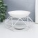 Aroma lamp metal, ceramics "Geometry" white 8x12x12 cm