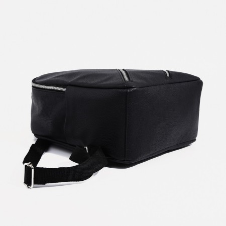A backpack on a zipper, Medvedkovo, 2 external pockets, black color-3