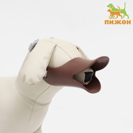 Silicone fixing muzzle, size m (ohm 15 cm, Osh 18-30 cm), brown