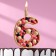 Candle for the cake "Bubbles", number "6", 10 cm, gold