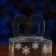 New Year. Box gift New Year's folding PVC "Snowflakes" 5 x 5 x 5 cm.