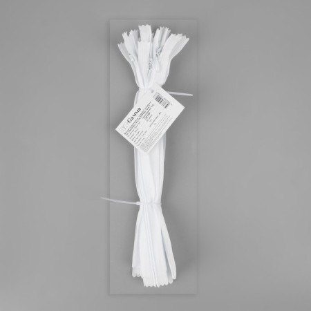 Lightning secret, No. 3, non -income, locking machine, 20 cm, white color-2