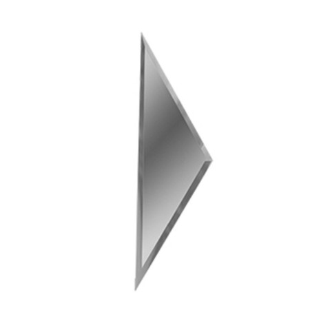 Half of the mirror silver tile "Poluromb" 10 mm, 100x340 mm