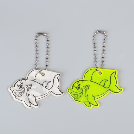 The reflective element "Shark", bilateral, 4 × 5.5 cm, color gray color-3