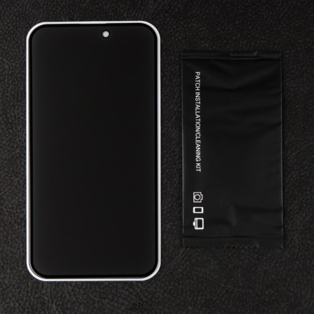 Protective glass for the iPhone 15 Plus, Antishpion, 9h, 0.33 mm, black frame-1