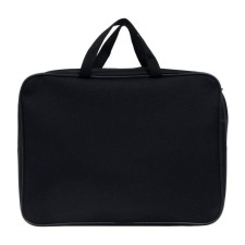 Folder with A4 handles, 360 x 270 x 80 mm, textile, inner pocket, black 1sh48