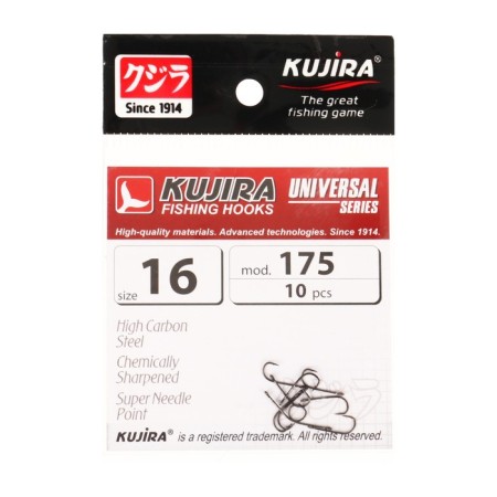 Hooks Kujira Universal 175, color BN, No. 16, 10 pcs.