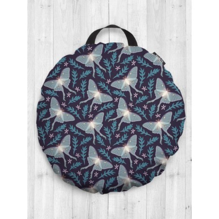Pillow Siddle "Moths in the Night", decorative, d = 52 cm