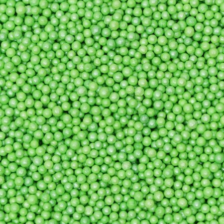 Confectionery sprinkling balls of pearl 2 mm, green mix, 50 g