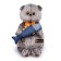Soft toy "Basik with jeans fish", 19 cm