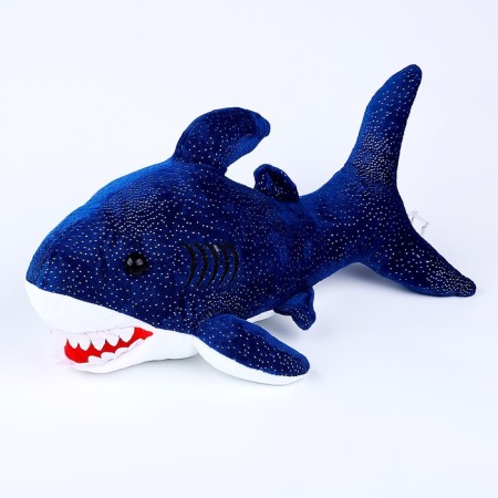 Soft toy "Shark", 40 cm, blue color-3