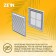 Ventilation grate Zein Lux LP170, 170 x 170 mm, with a grid, detachable