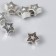 Busina for creativity Metal "Star" silver, rhinestone 1.1x1.1 cm