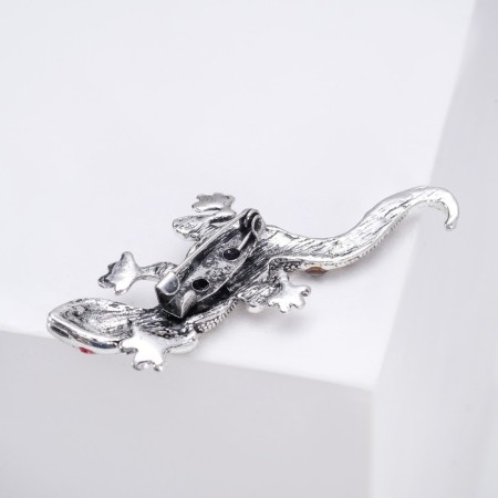 Brooch "Lizard" Triton, colored in black silver-2