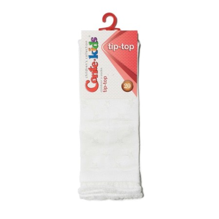 Baby socks with a decorative transparent mesh Contse Kids Tip-Top, size 22, white color-2