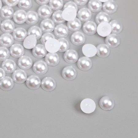 Decor for creativity "Half of the pearl" White set 500 grams 0.6x0.6x0.4 cm-1